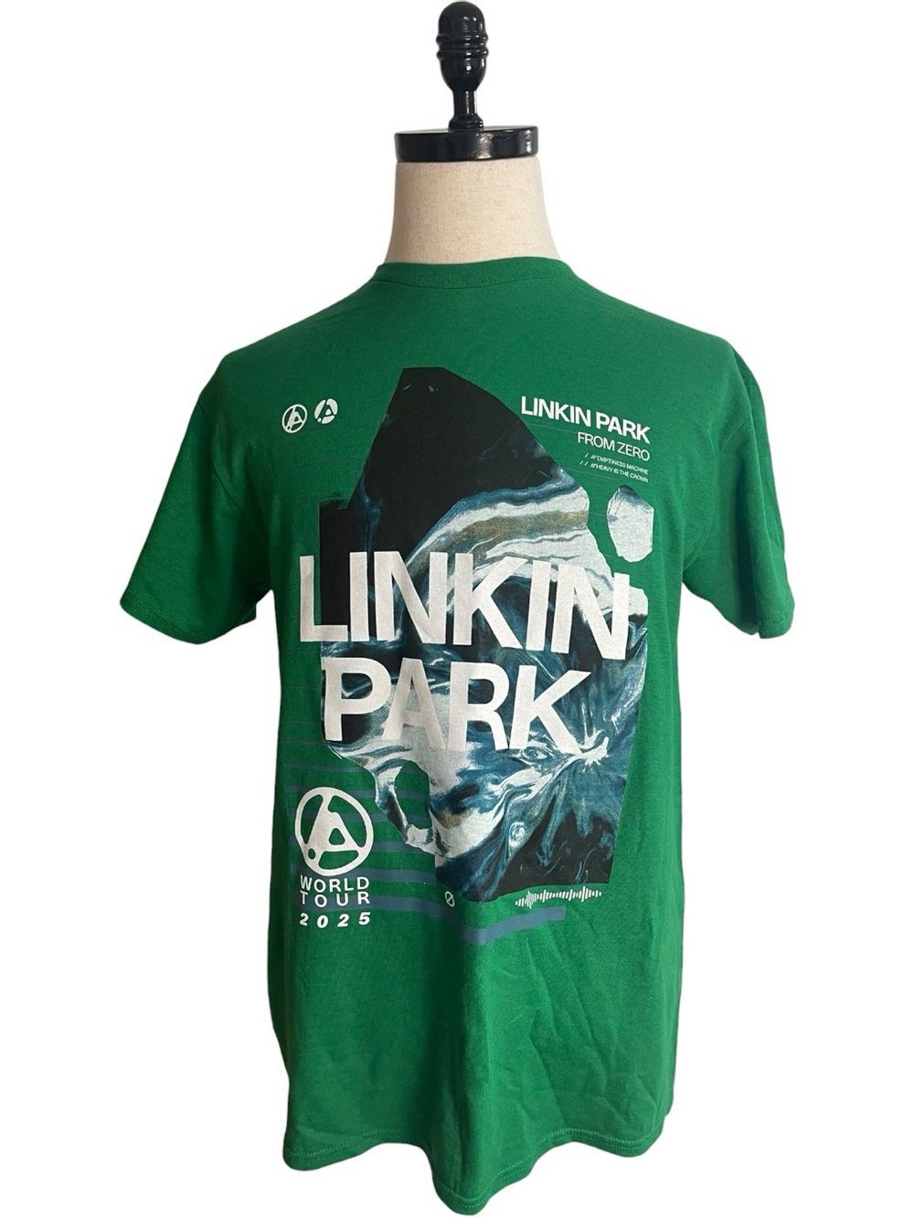 Linkin Park From Zero World Tour 2025 Jagged Graphic Tee Green